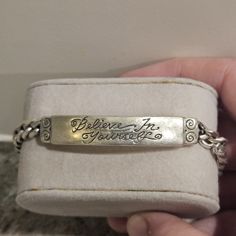Brighton Believe In Yourself Etched ID Bracelet